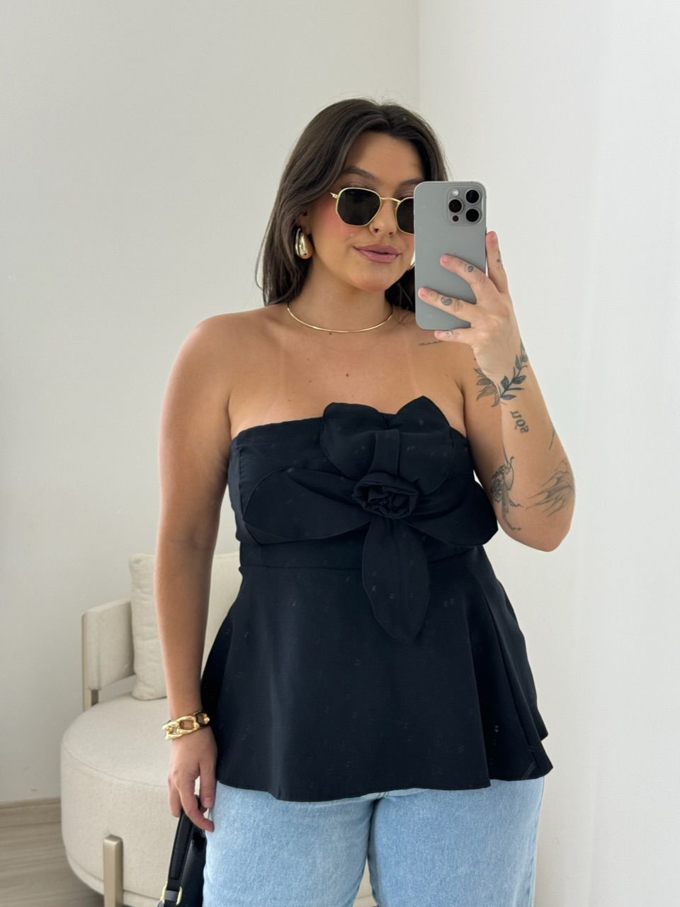 BLUSA FERNANDA 02 TOMARA QUE CAIA PRETA