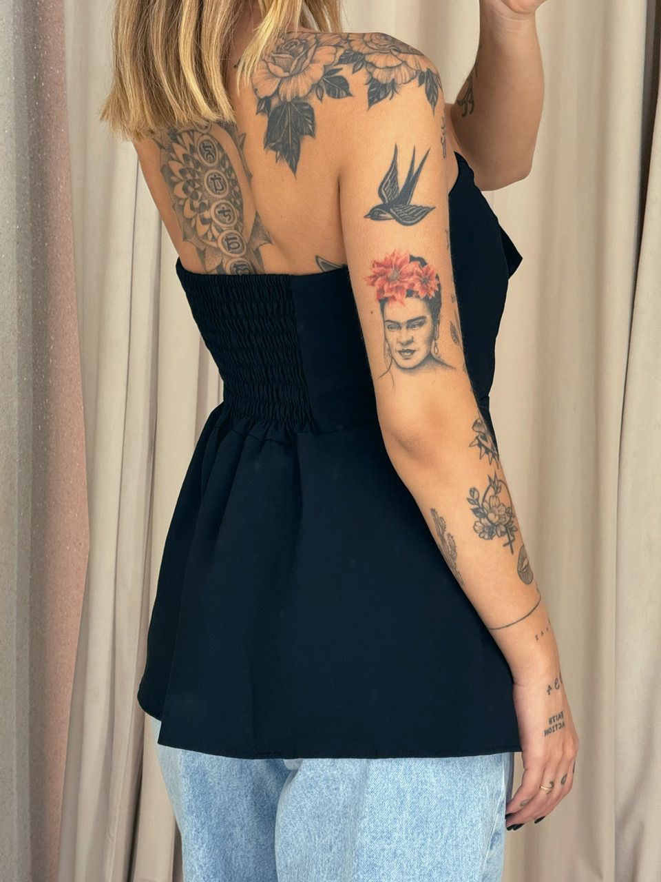 BLUSA FERNANDA 02 TOMARA QUE CAIA PRETA