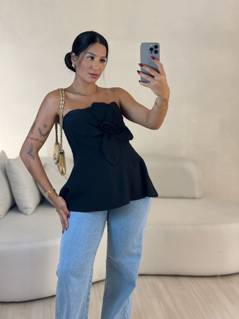 BLUSA FERNANDA 02 TOMARA QUE CAIA PRETA