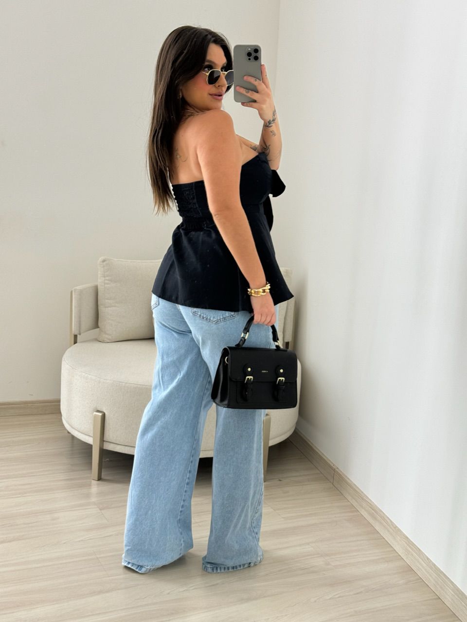 BLUSA FERNANDA 02 TOMARA QUE CAIA PRETA