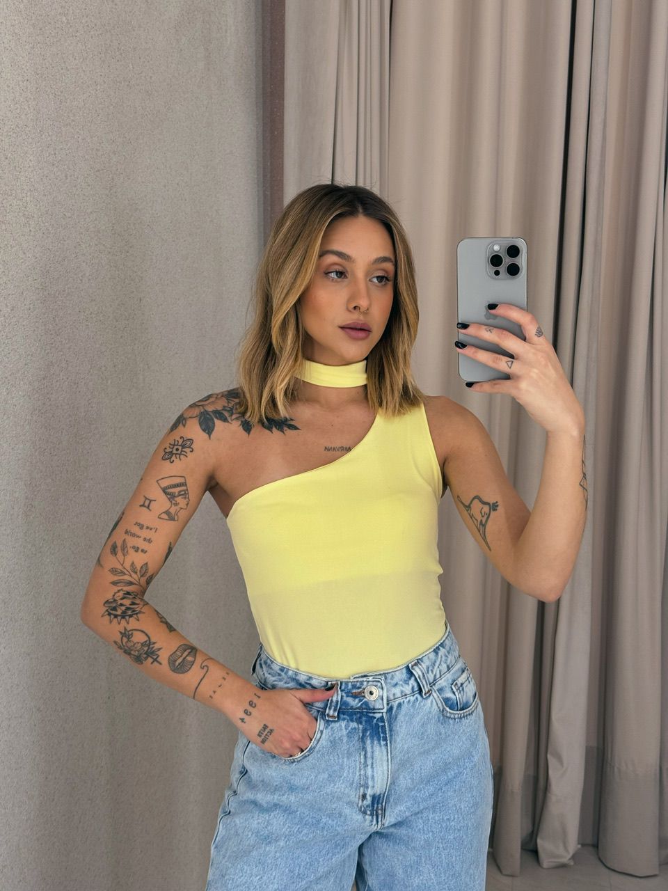 BODY BIA AMARELO - 0056150111 - CAROLLA FERRARO
