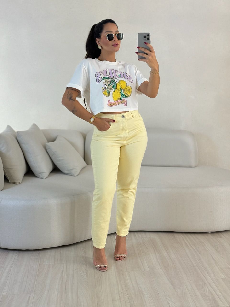 CROPPED LEMON OFF
