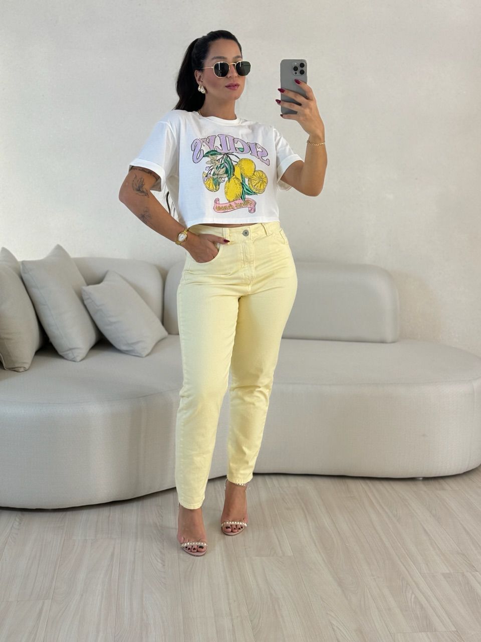 CROPPED LEMON OFF