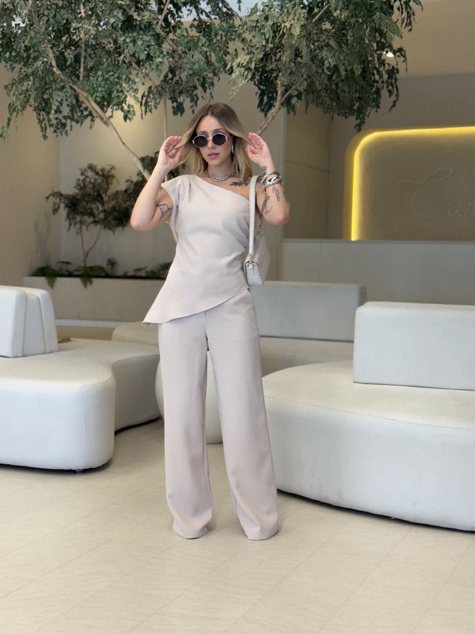 CONJUNTO JACQUE NULA MANGA NUDE