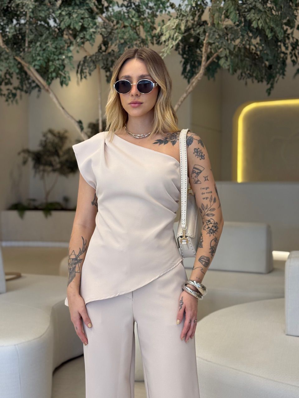 CONJUNTO JACQUE NULA MANGA NUDE