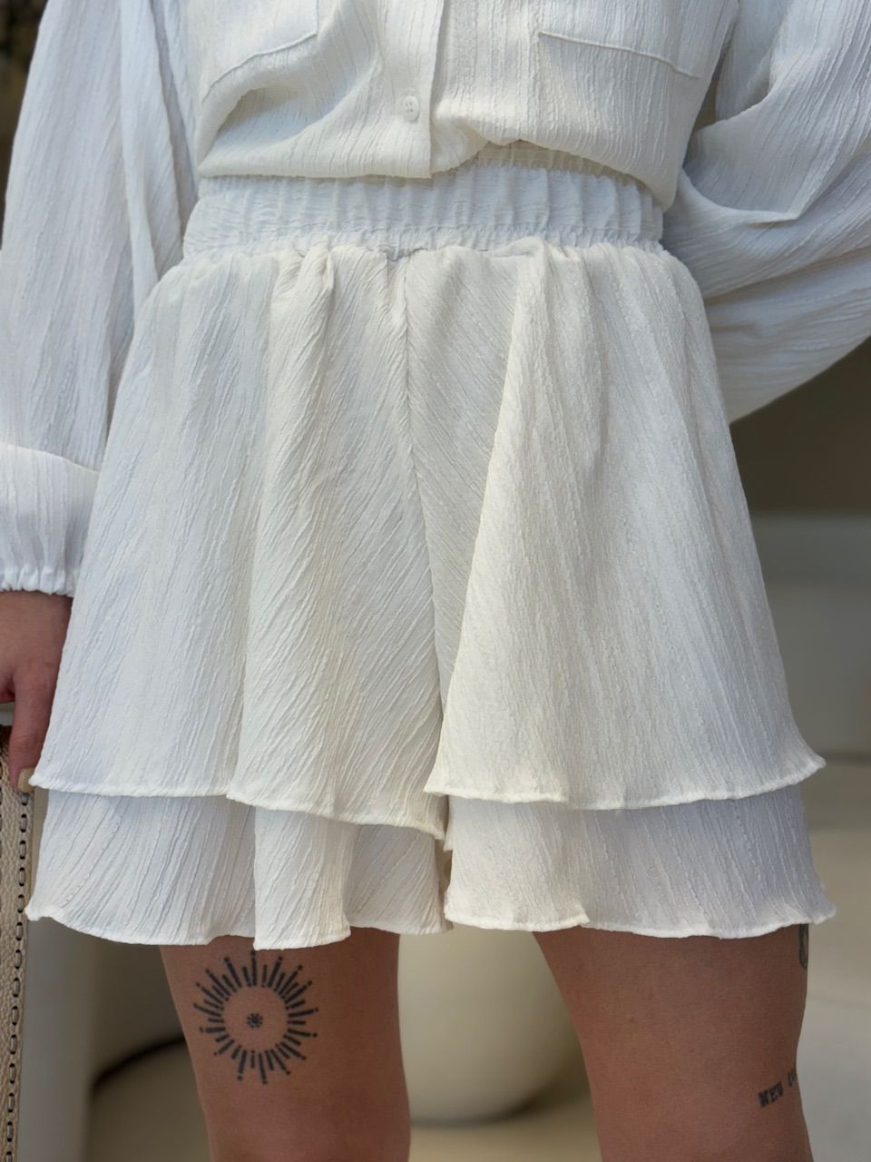 SHORT CELINE CF ELÁSTICO OFF - 0068730326 - CAROLLA FERRARO