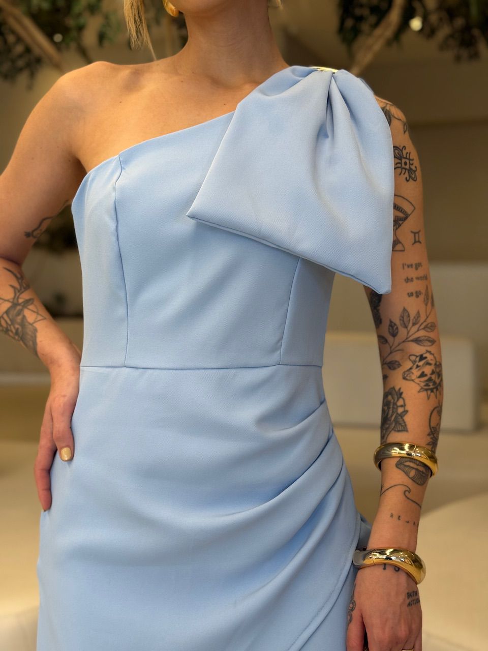 VESTIDO ALEXIA LAÇO azul