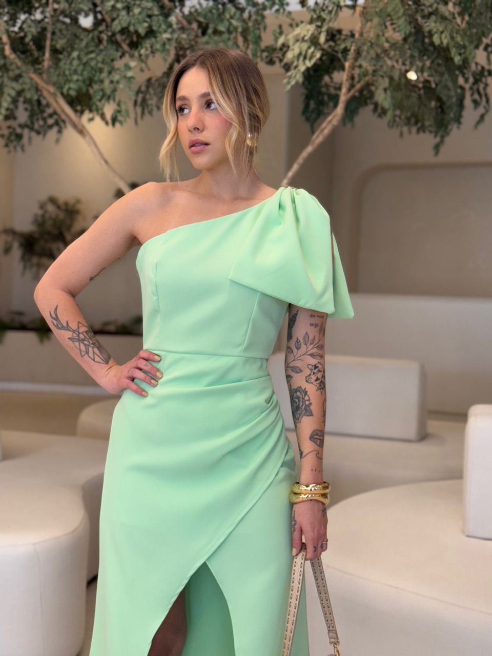 VESTIDO ALEXIA LAÇO verde