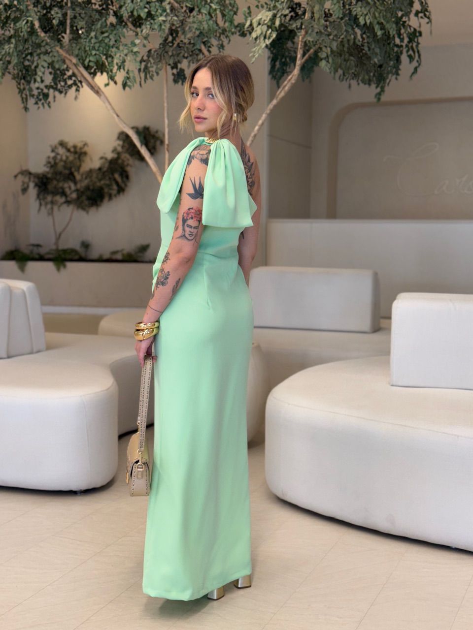 VESTIDO ALEXIA LAÇO verde