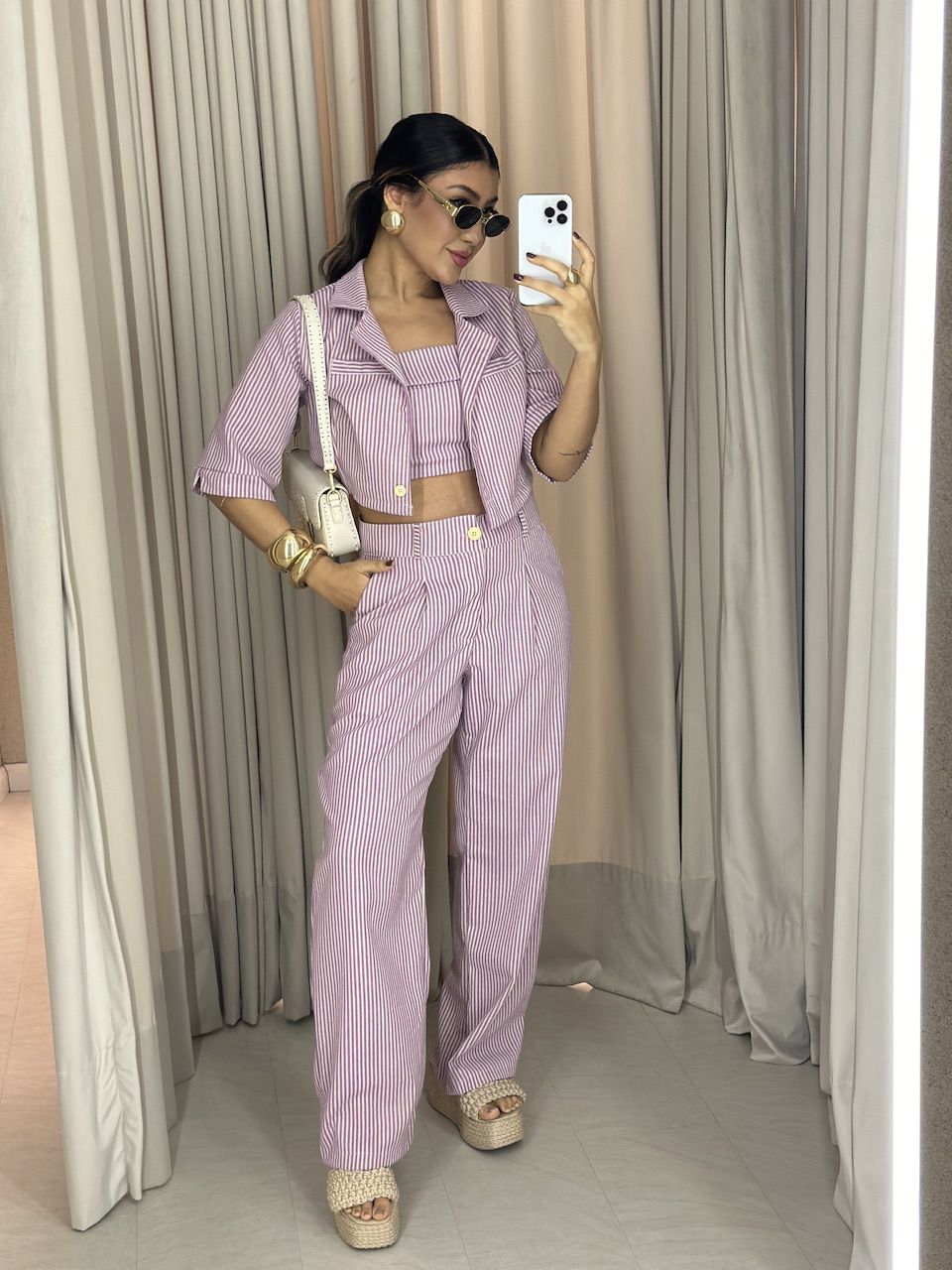 CONJUNTO CAROL LISTRADO Lilas