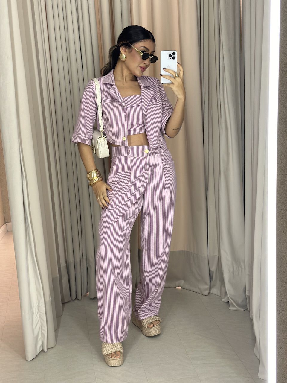 CONJUNTO CAROL LISTRADO Lilas - 0057000066 - CAROLLA FERRARO