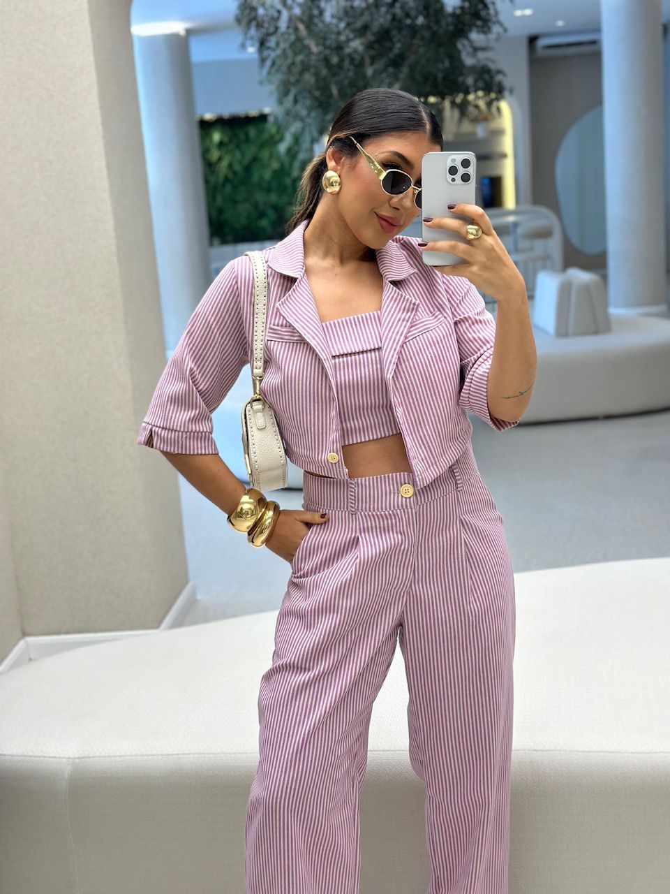 CONJUNTO CAROL LISTRADO Lilas