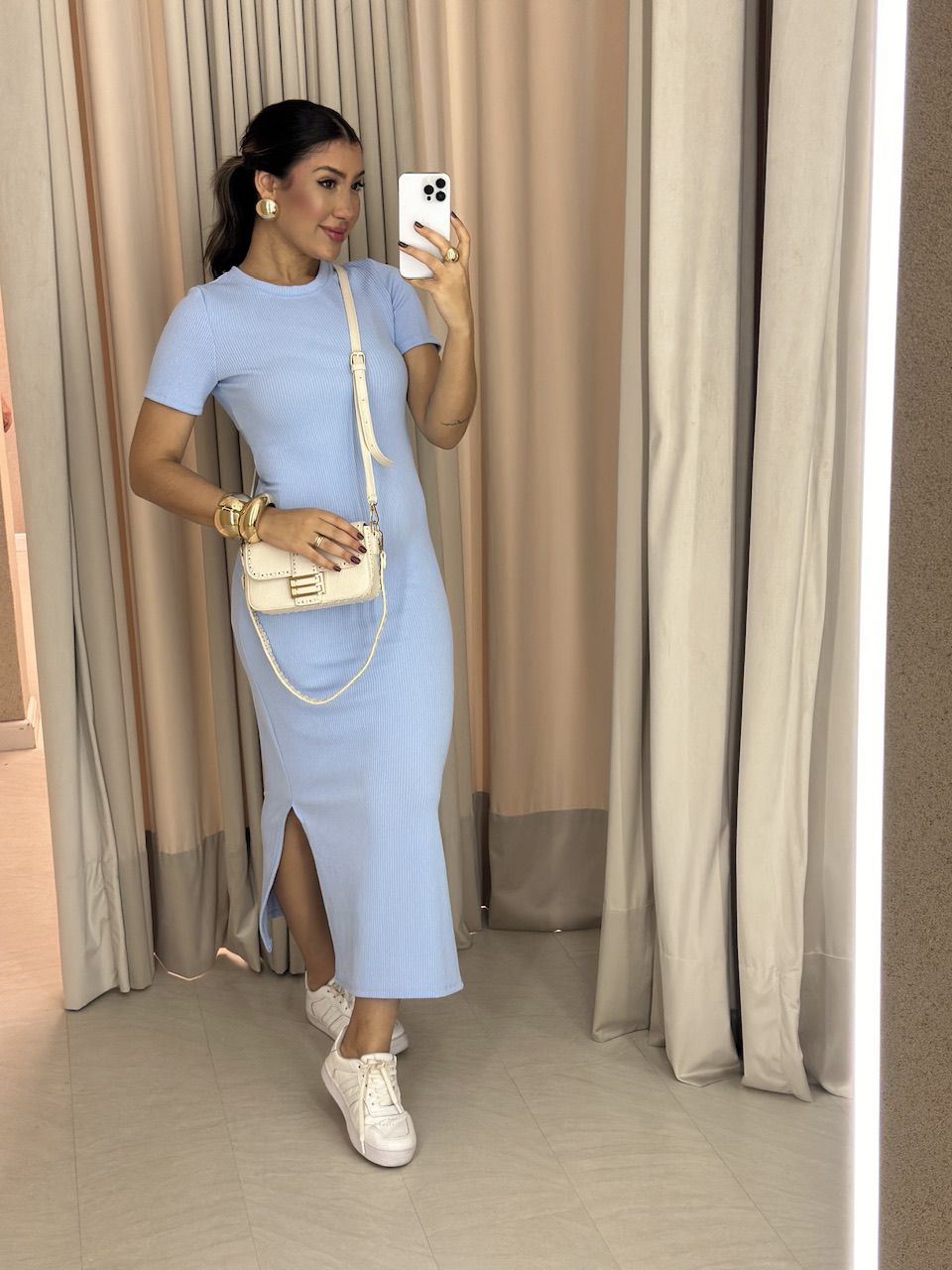 VESTIDO TÂNIA MANGA CURTA VIOLETA - 0058220154 - CAROLLA FERRARO