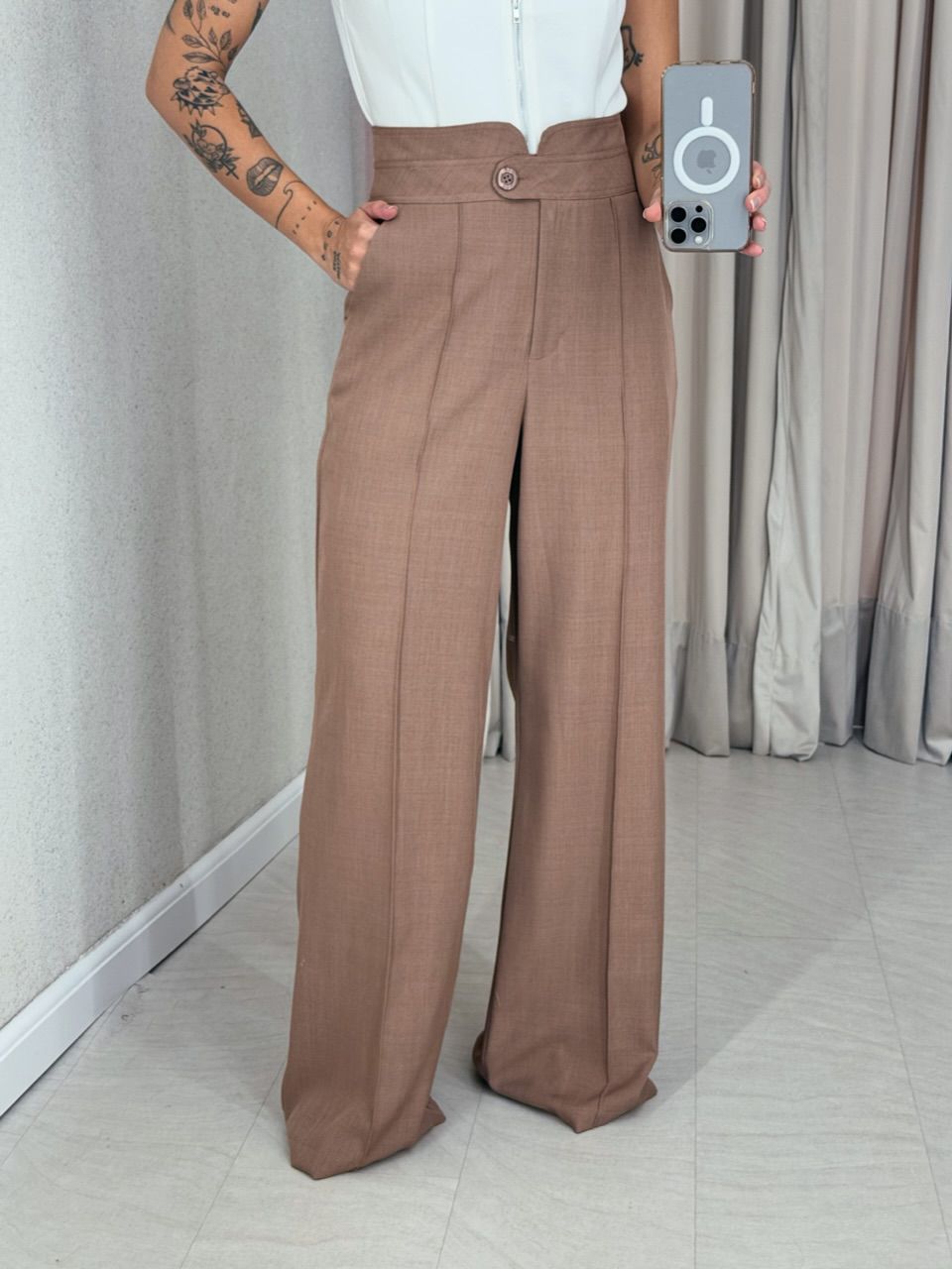 CALÇA LÊ PANTALONA CAPUCCINO - 0059130125 - CAROLLA FERRARO