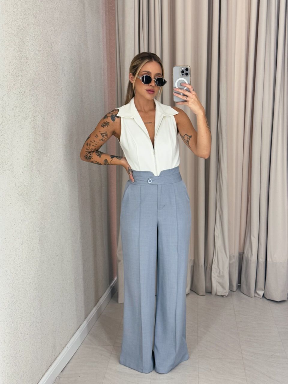 CALÇA LÊ PANTALONA CINZA