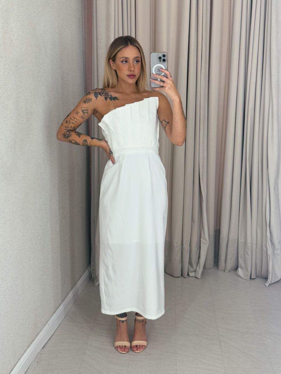 VESTIDO AMÁLIA TOMARA QUE CAIA OFF - 0059110048 - CAROLLA FERRARO