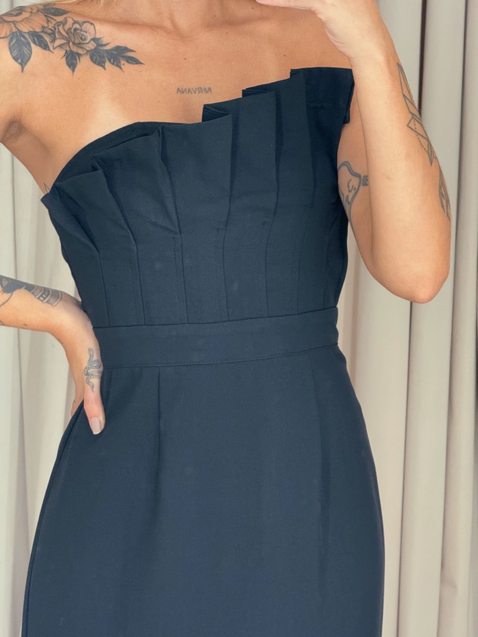 VESTIDO AMÁLIA TOMARA QUE CAIA PRETO