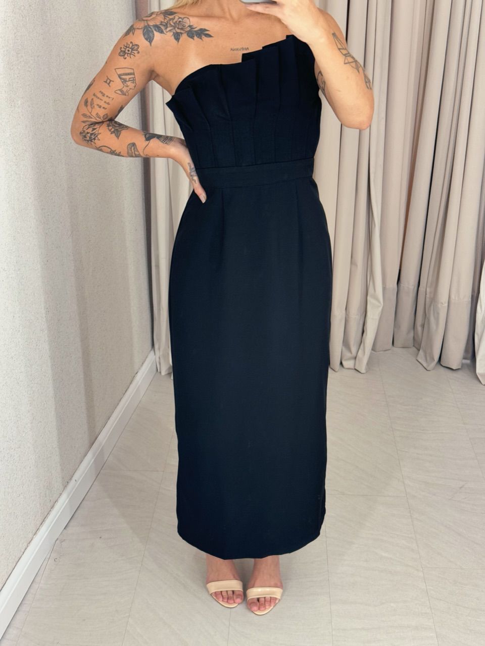 VESTIDO AMÁLIA TOMARA QUE CAIA PRETO