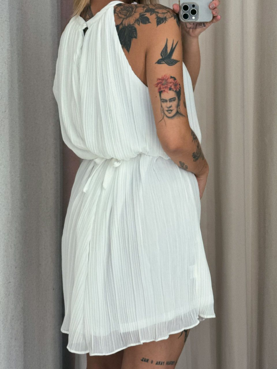 VESTIDO MARIA ELISA PLISSADO OFF