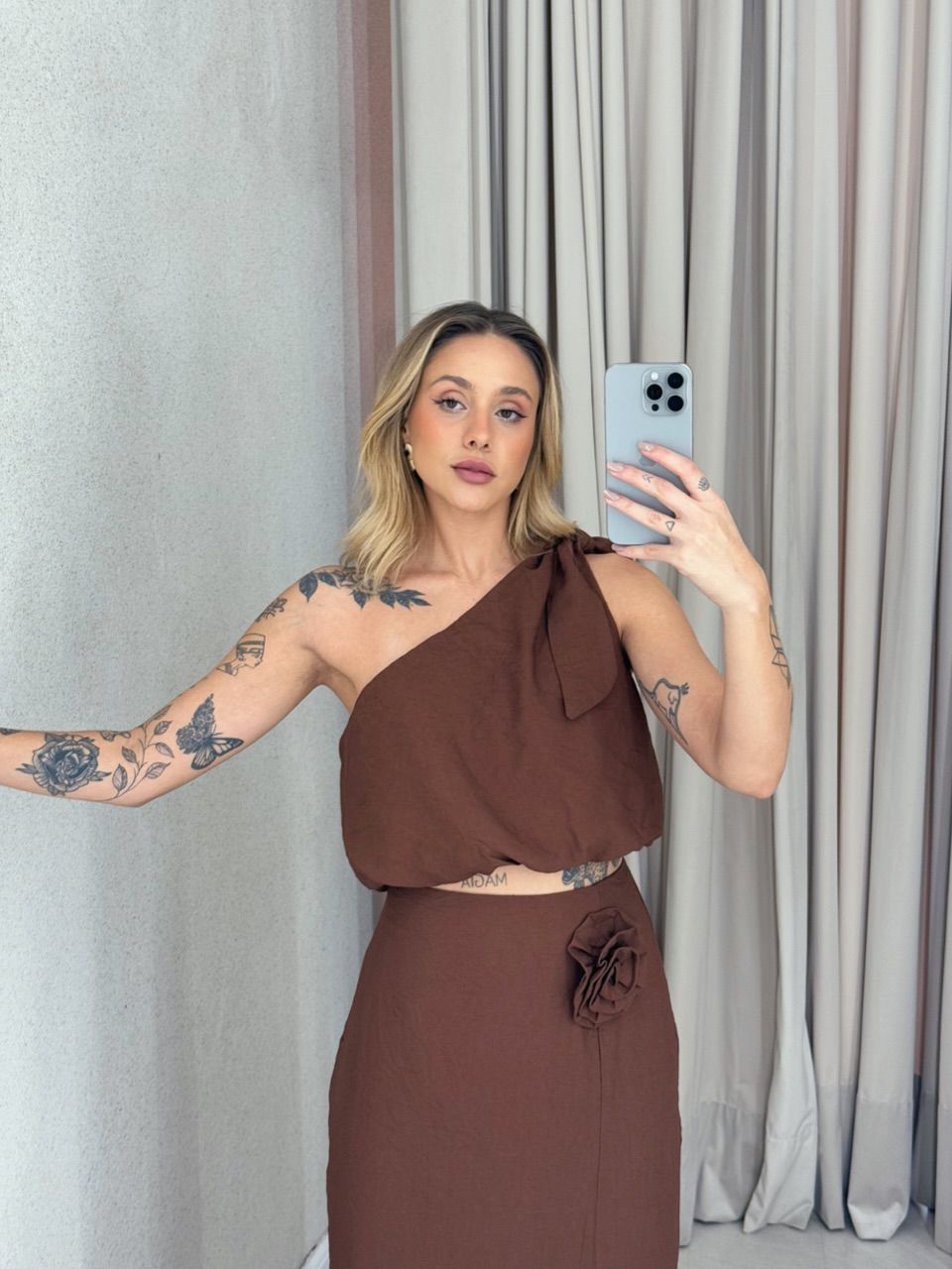 CONJUNTO CLAUDIA SAIA MARROM