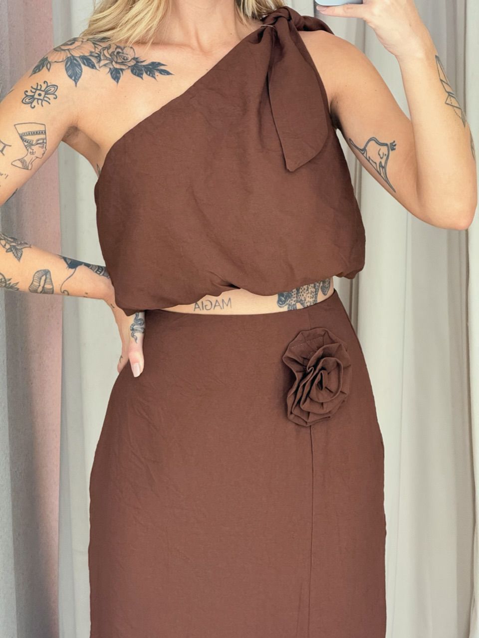 CONJUNTO CLAUDIA SAIA MARROM