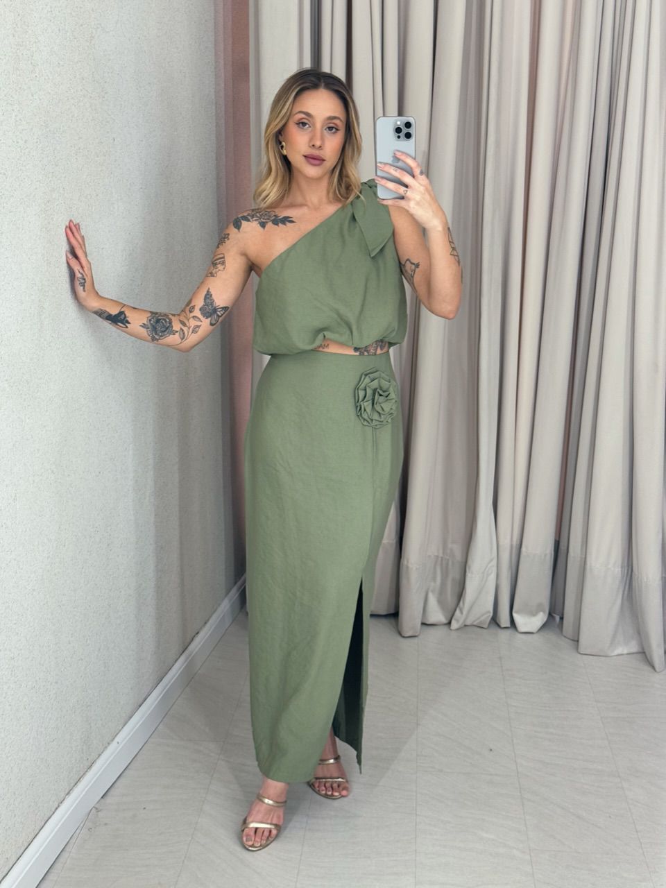 CONJUNTO CLAUDIA SAIA VERDE - 0060940014 - CAROLLA FERRARO