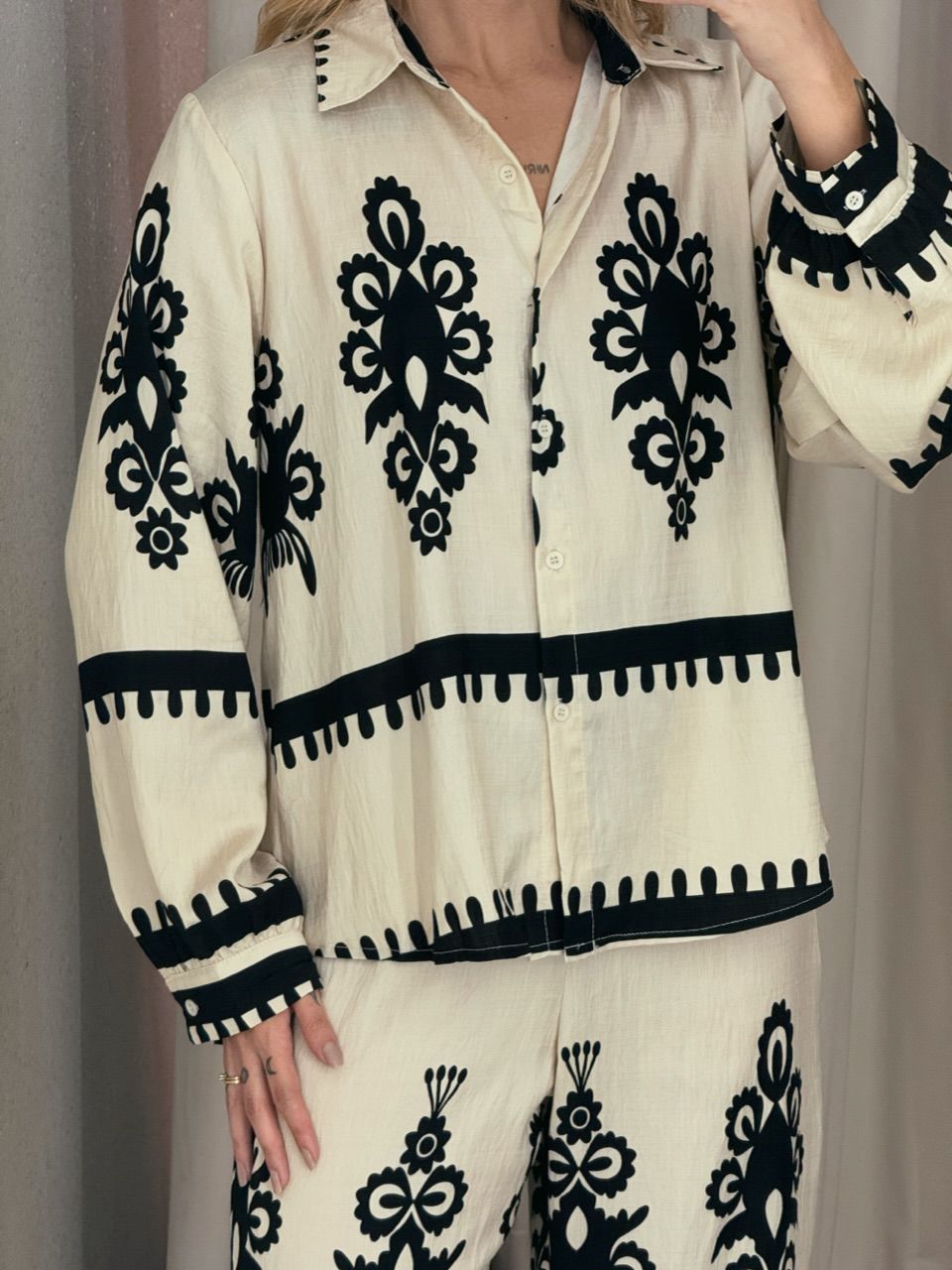 CONJUNTO FLORENCE CALÇA AREIA