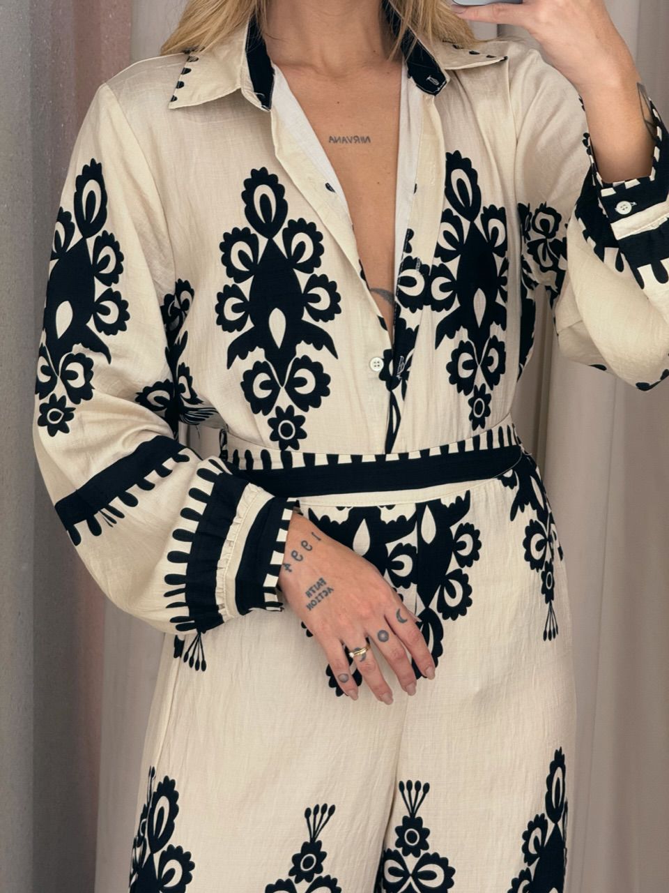 CONJUNTO FLORENCE CALÇA AREIA