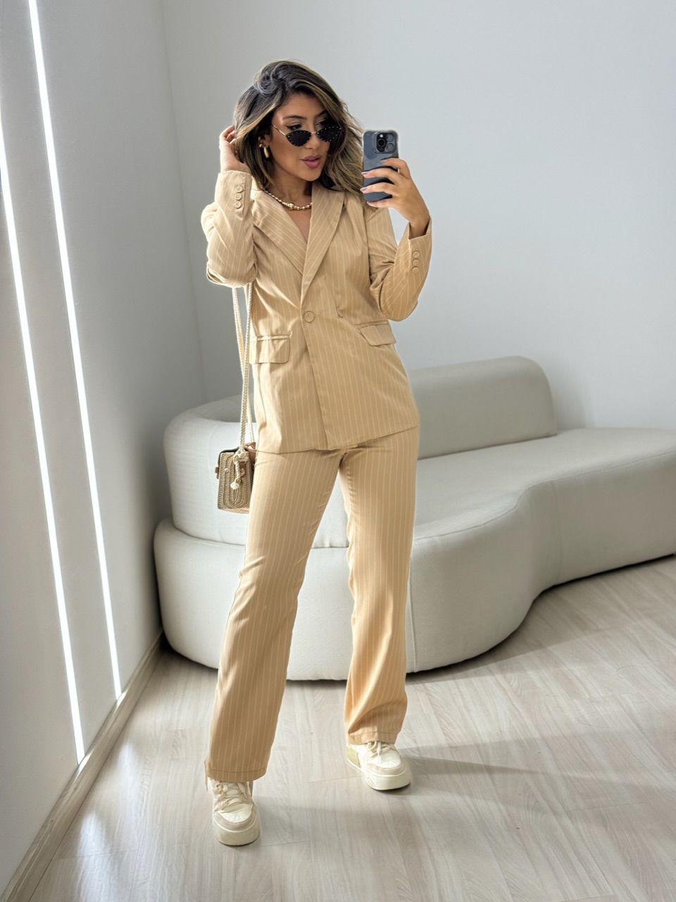 CONJUNTO LUNA BLAZER CALÇA NUDE - 0049500049 - CAROLLA FERRARO