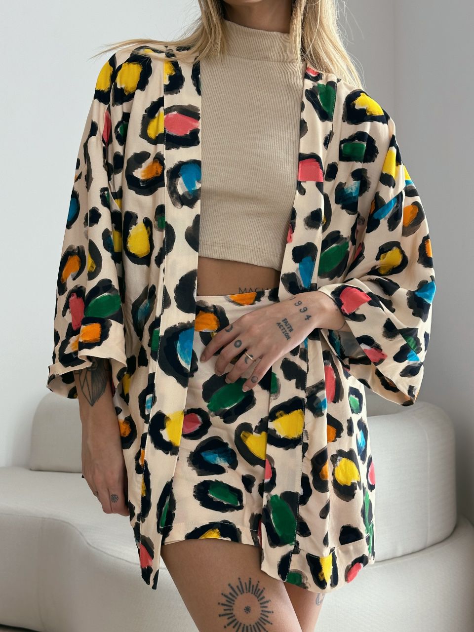 CONJUNTO ONÇA KIMONO COLORS - 0049540089 - CAROLLA FERRARO