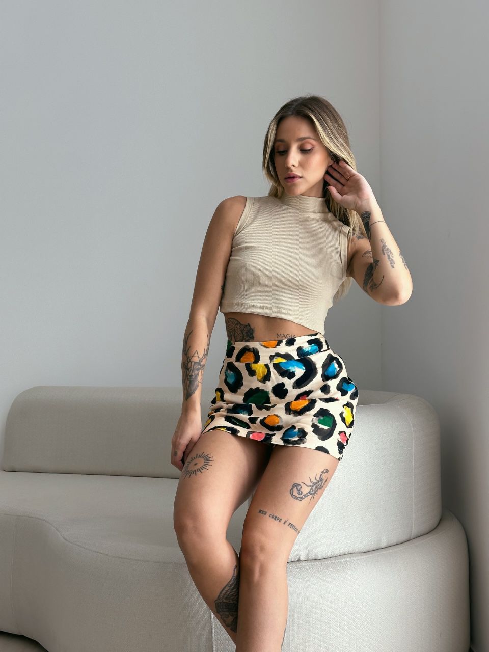 CONJUNTO ONÇA KIMONO COLORS