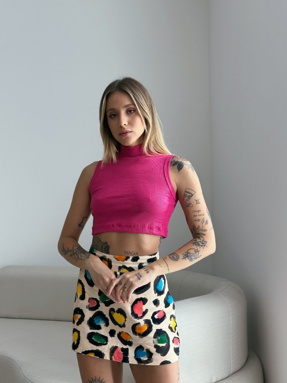 CROPPED CARLA CANELADO PINK - 0048490037 - CAROLLA FERRARO