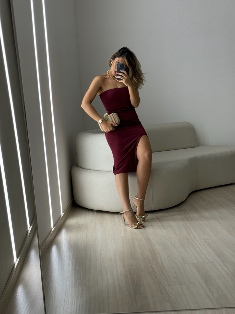 VESTIDO SANDRA ANARRUGA CHERRY RED
