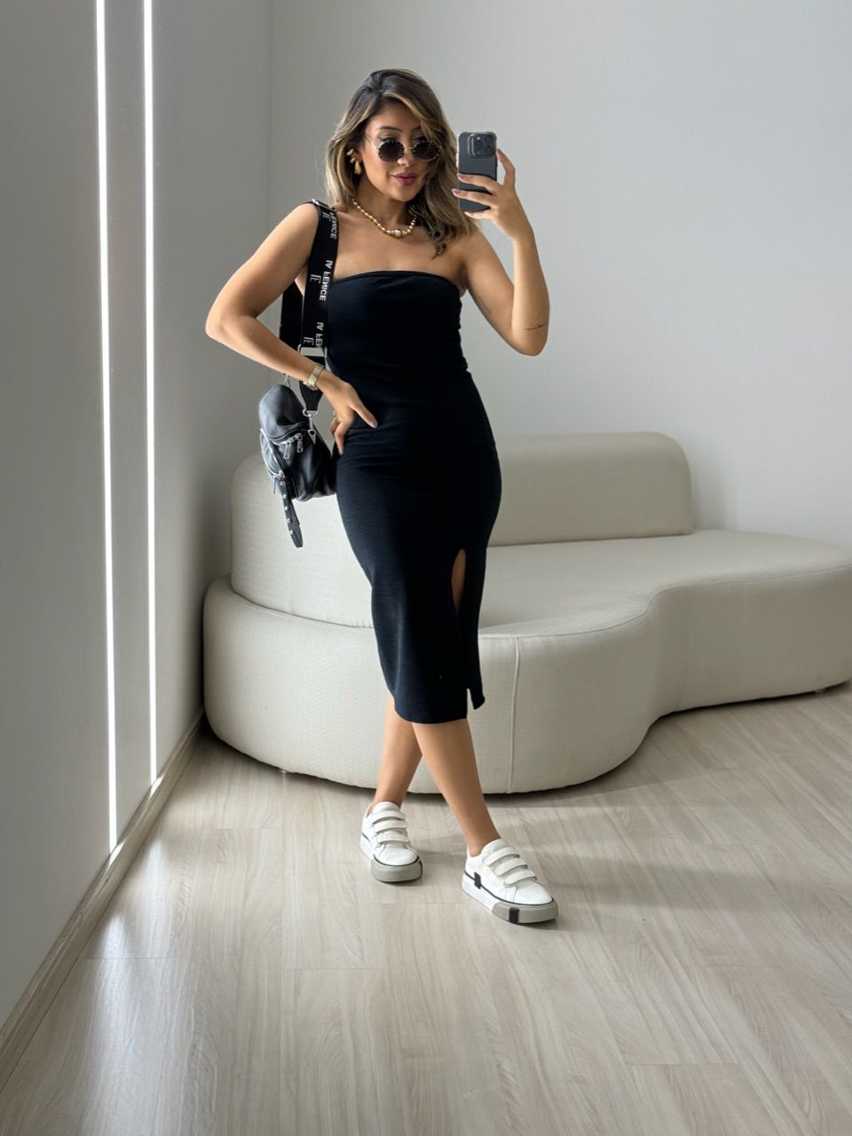 VESTIDO SANDRA ANARRUGA PRETO
