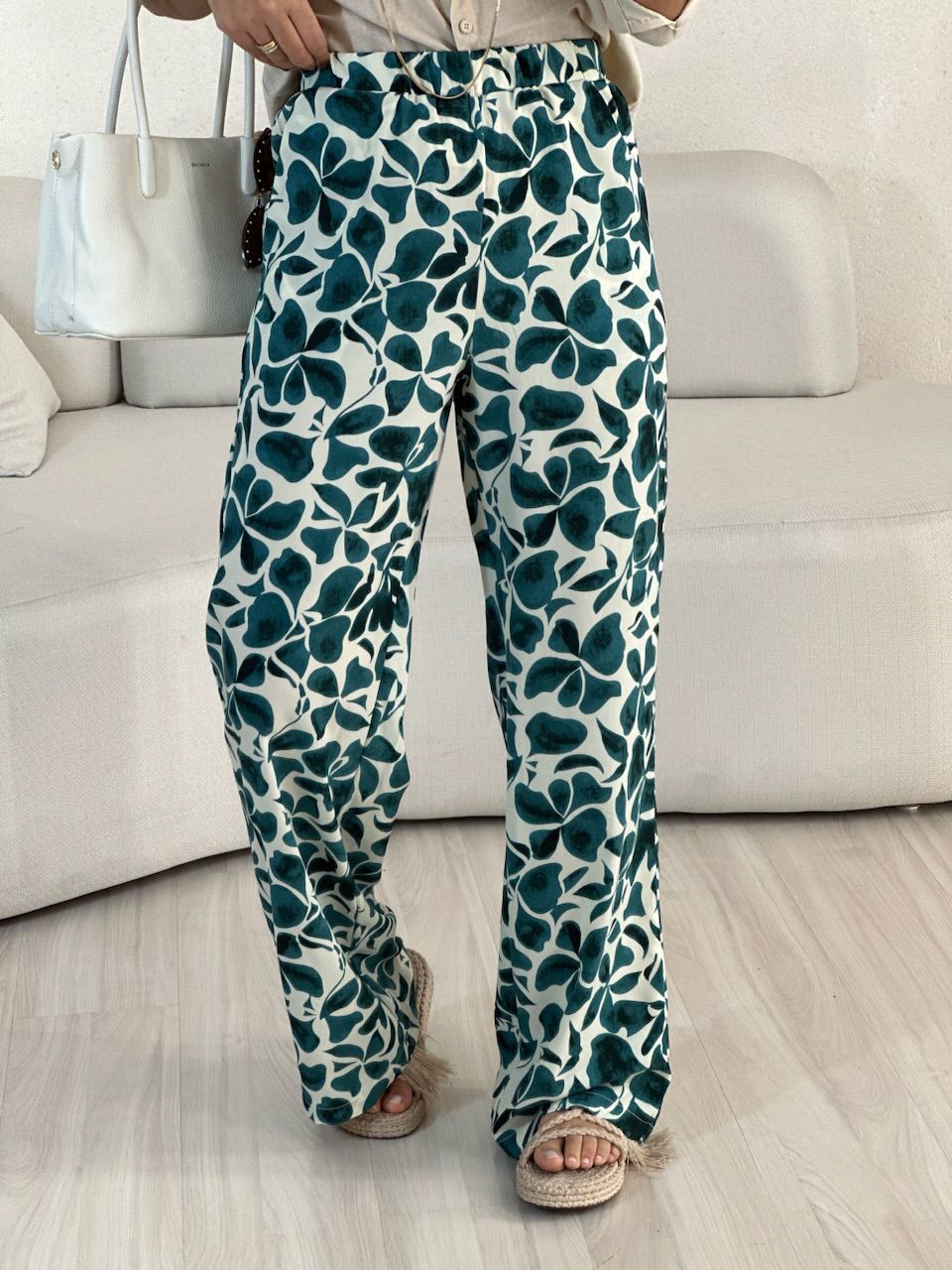 CALÇA MARÍLIA ESTAMPADA VERDE - 0055020014 - CAROLLA FERRARO