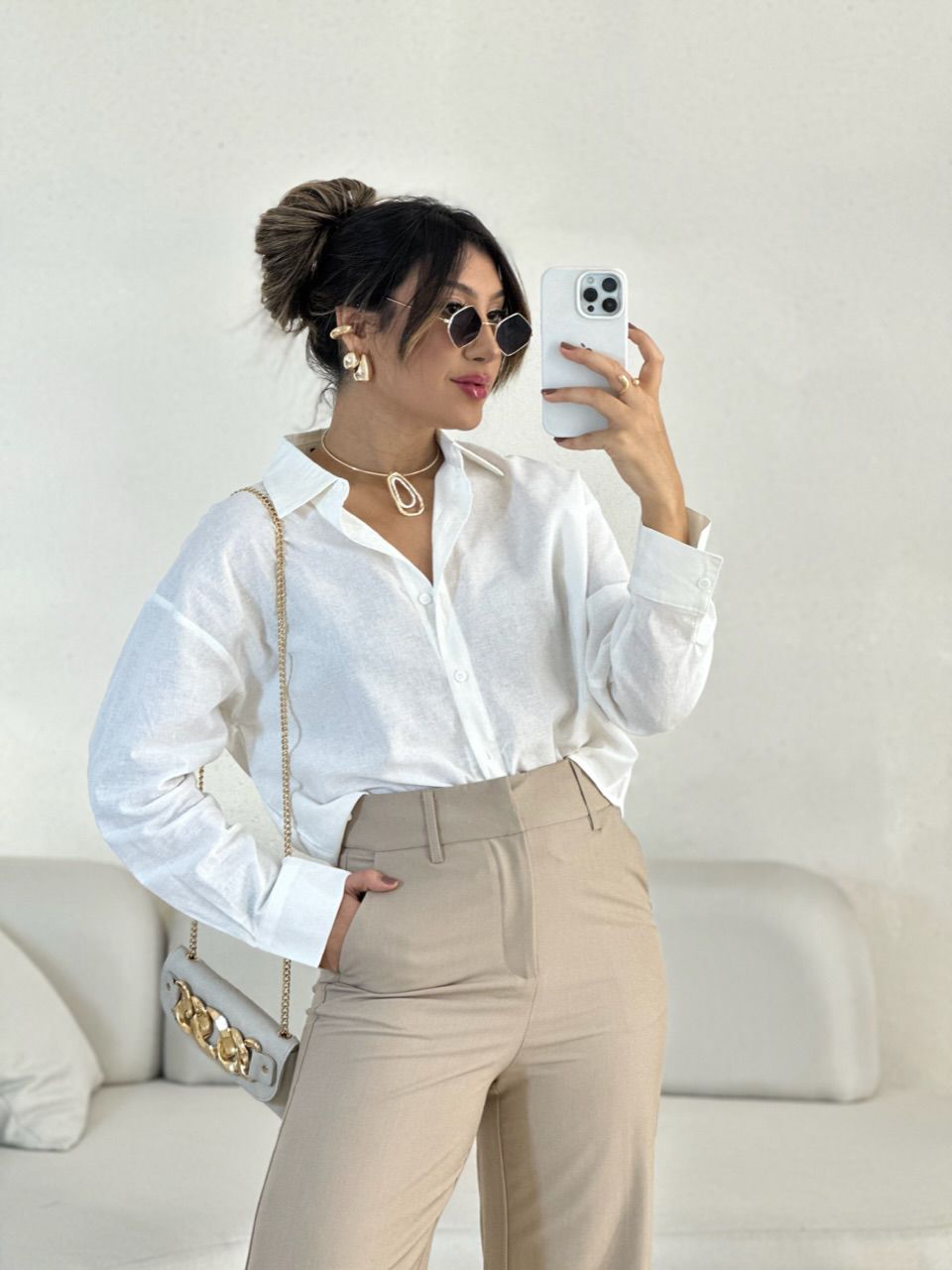 CAMISA KÁTIA BÁSICA OFF - 0055040048 - CAROLLA FERRARO