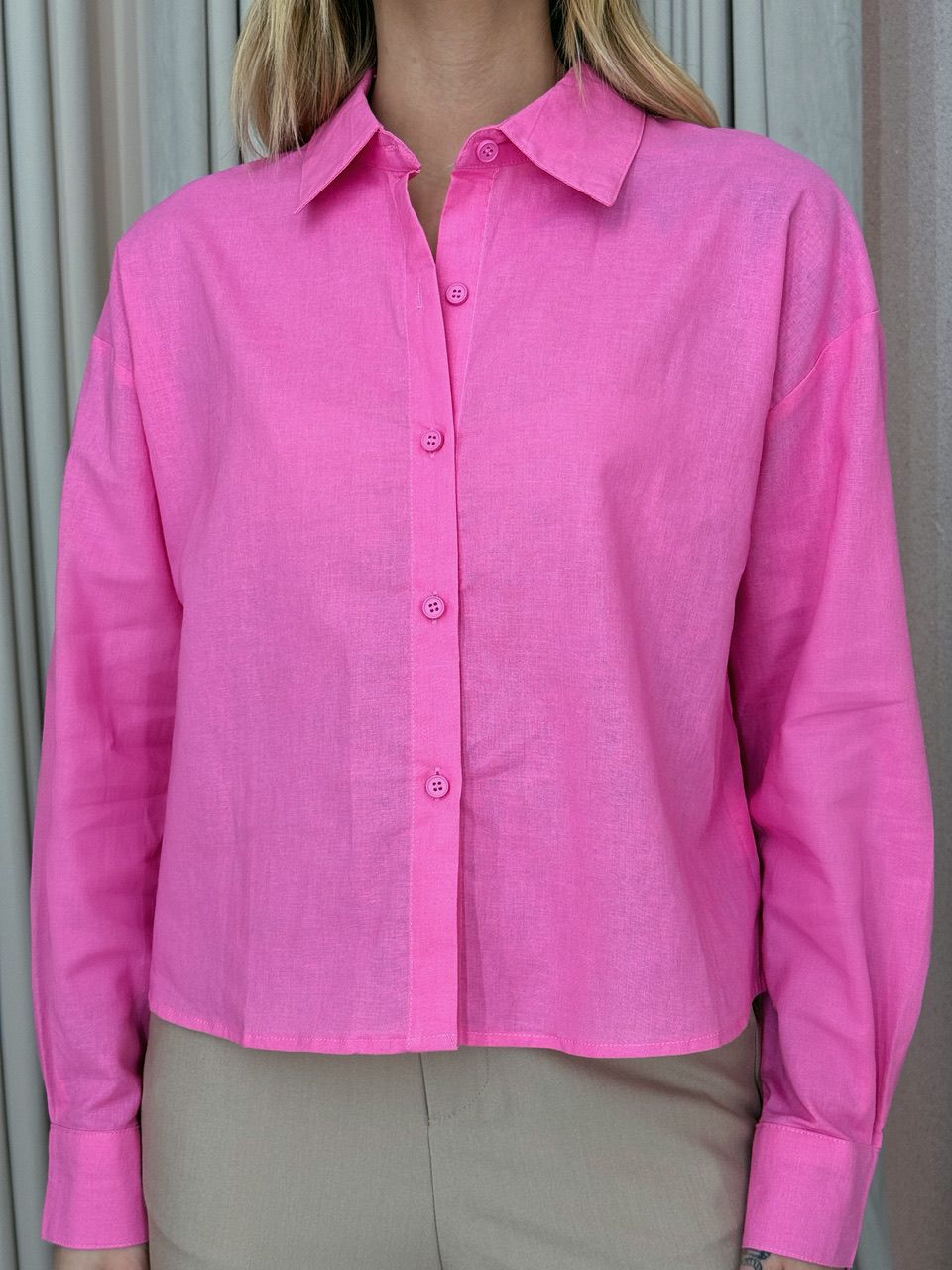 CAMISA KÁTIA BÁSICA ROSA