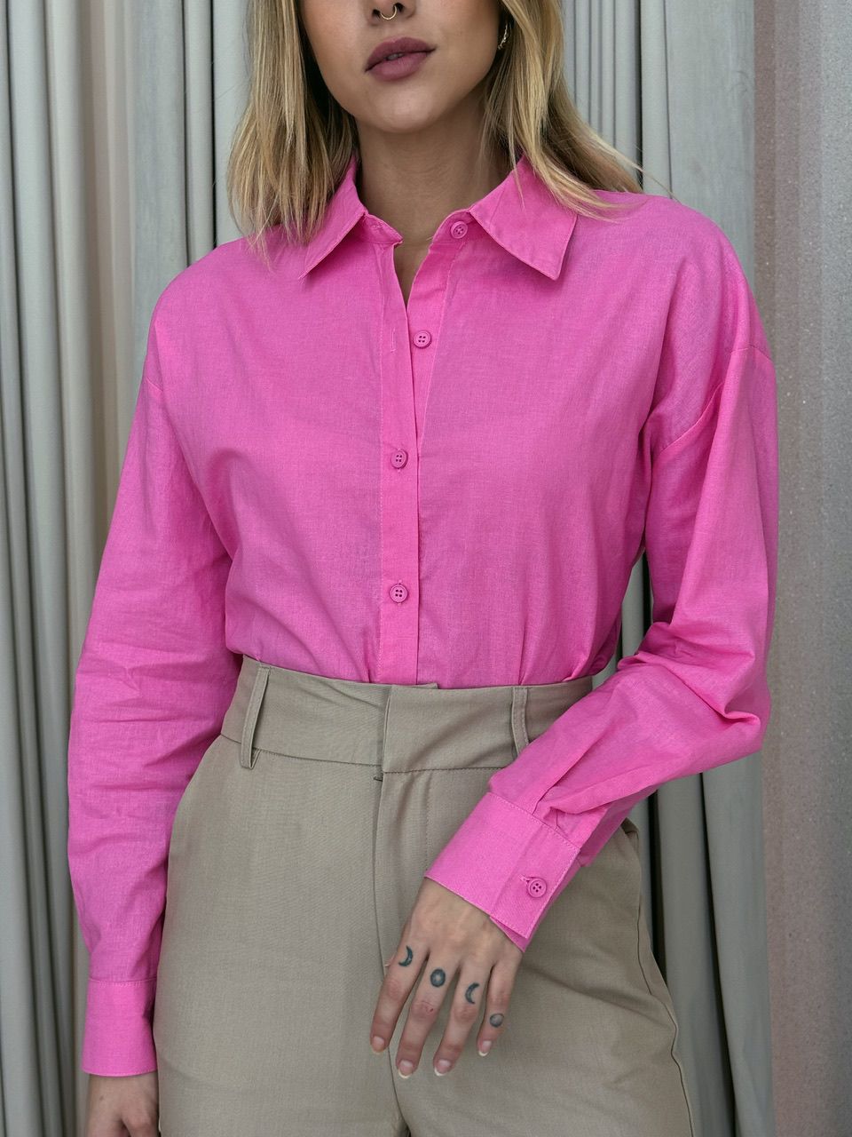 CAMISA KÁTIA BÁSICA ROSA