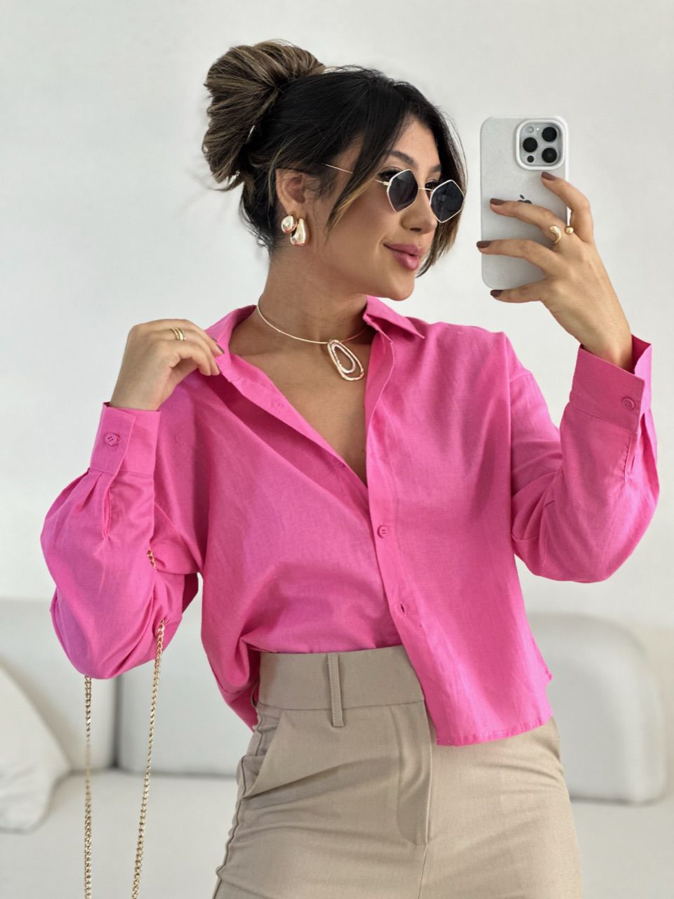 CAMISA KÁTIA BÁSICA ROSA