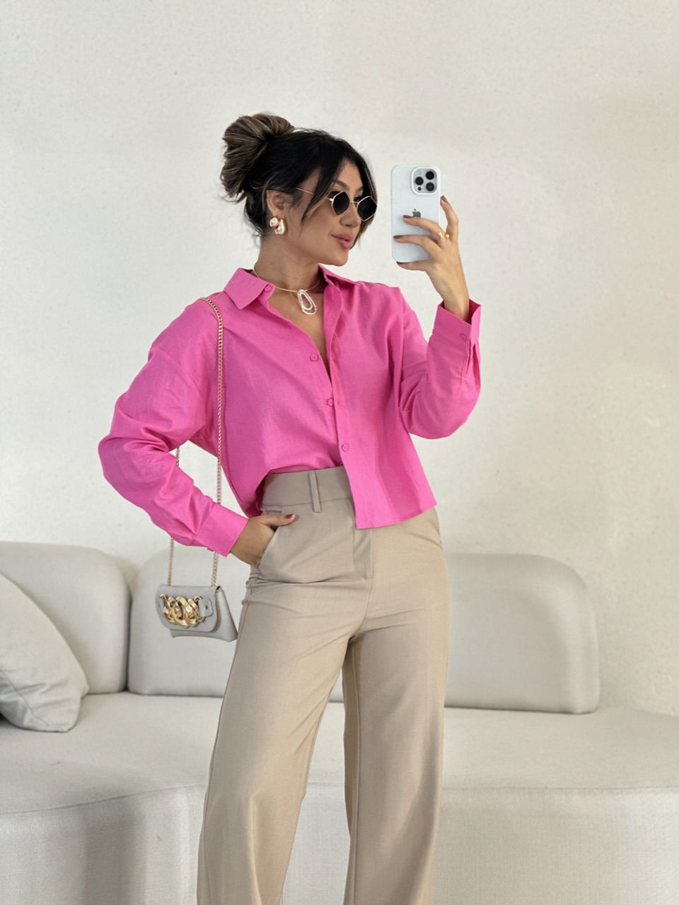 CAMISA KÁTIA BÁSICA ROSA