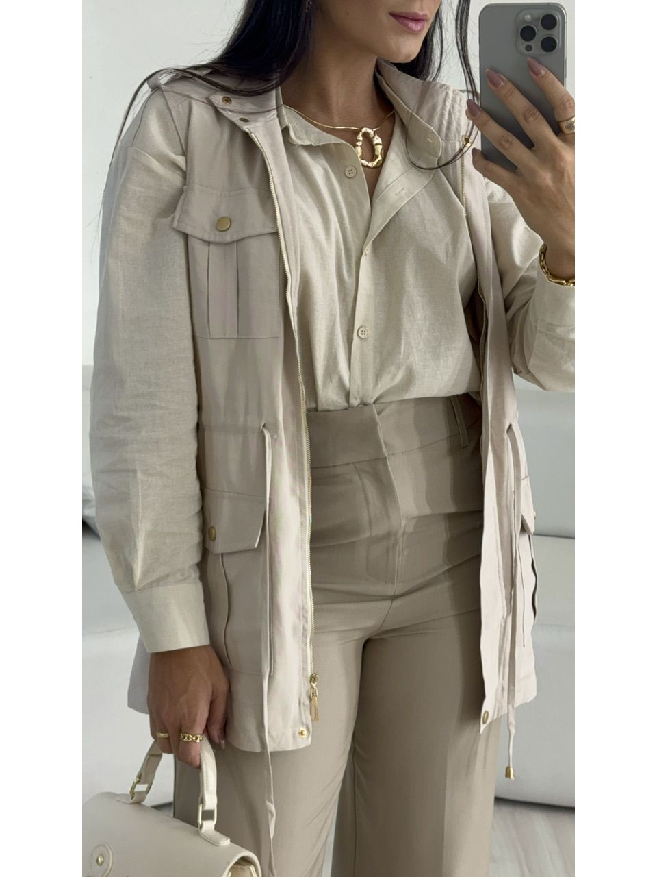 COLETE BOLSO CARGO NUDE