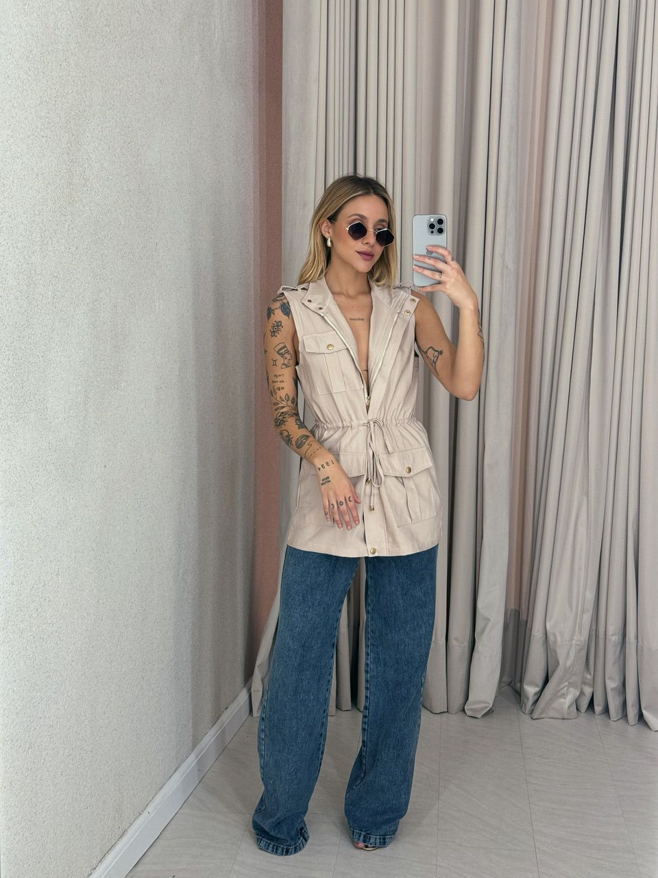 COLETE BOLSO CARGO NUDE