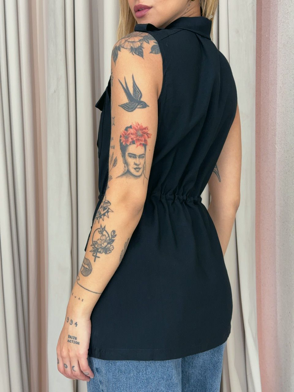 COLETE BOLSO CARGO PRETO
