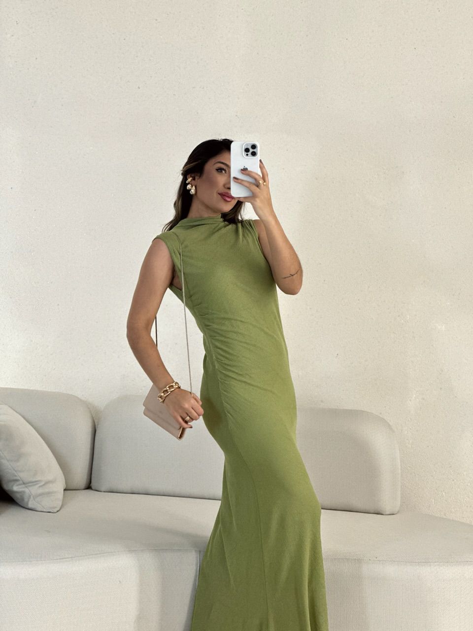 VESTIDO ANA ALICE CAVADO verde