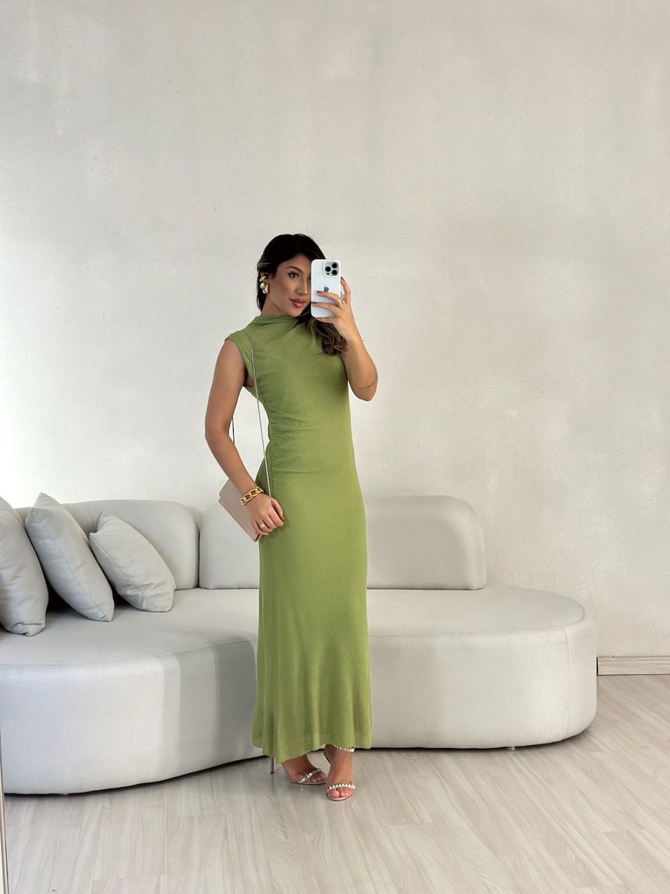 VESTIDO ANA ALICE CAVADO verde - 0055010014 - CAROLLA FERRARO