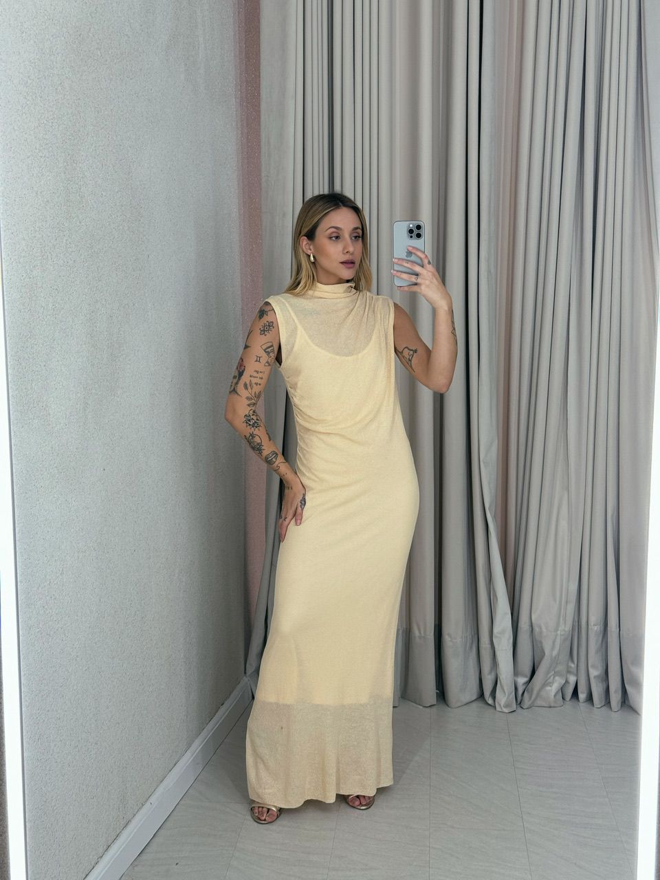 VESTIDO ANA ALICE CAVADO YELLOU BUTTER