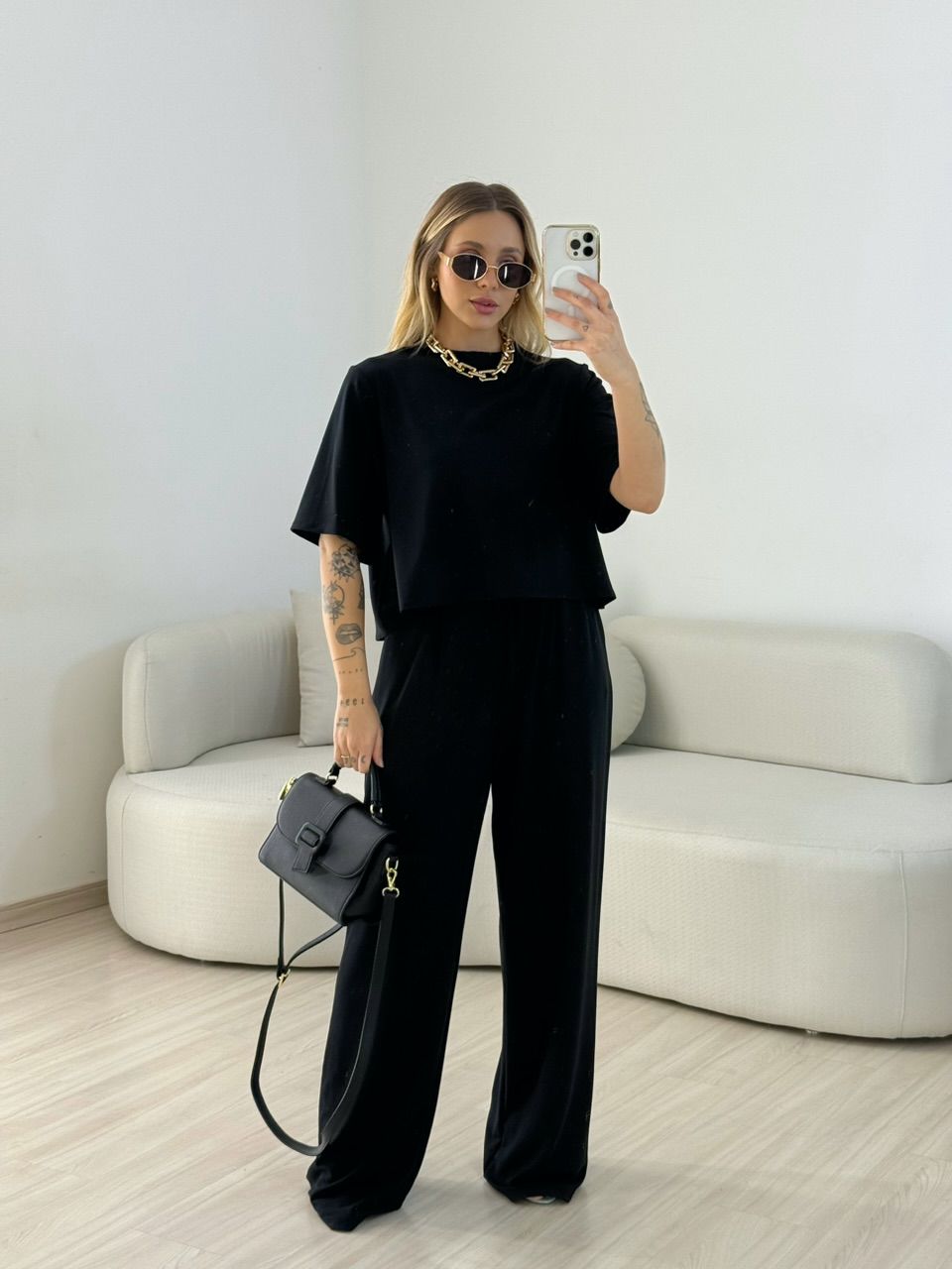 CONJUNTO LAILA CF MOLETINHO preto - 0067210032 - CAROLLA FERRARO