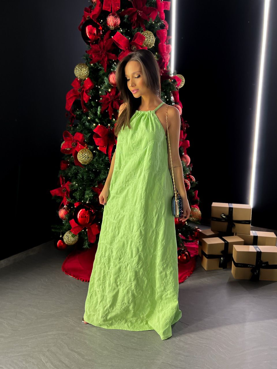 VESTIDO CF LINHO VERDE