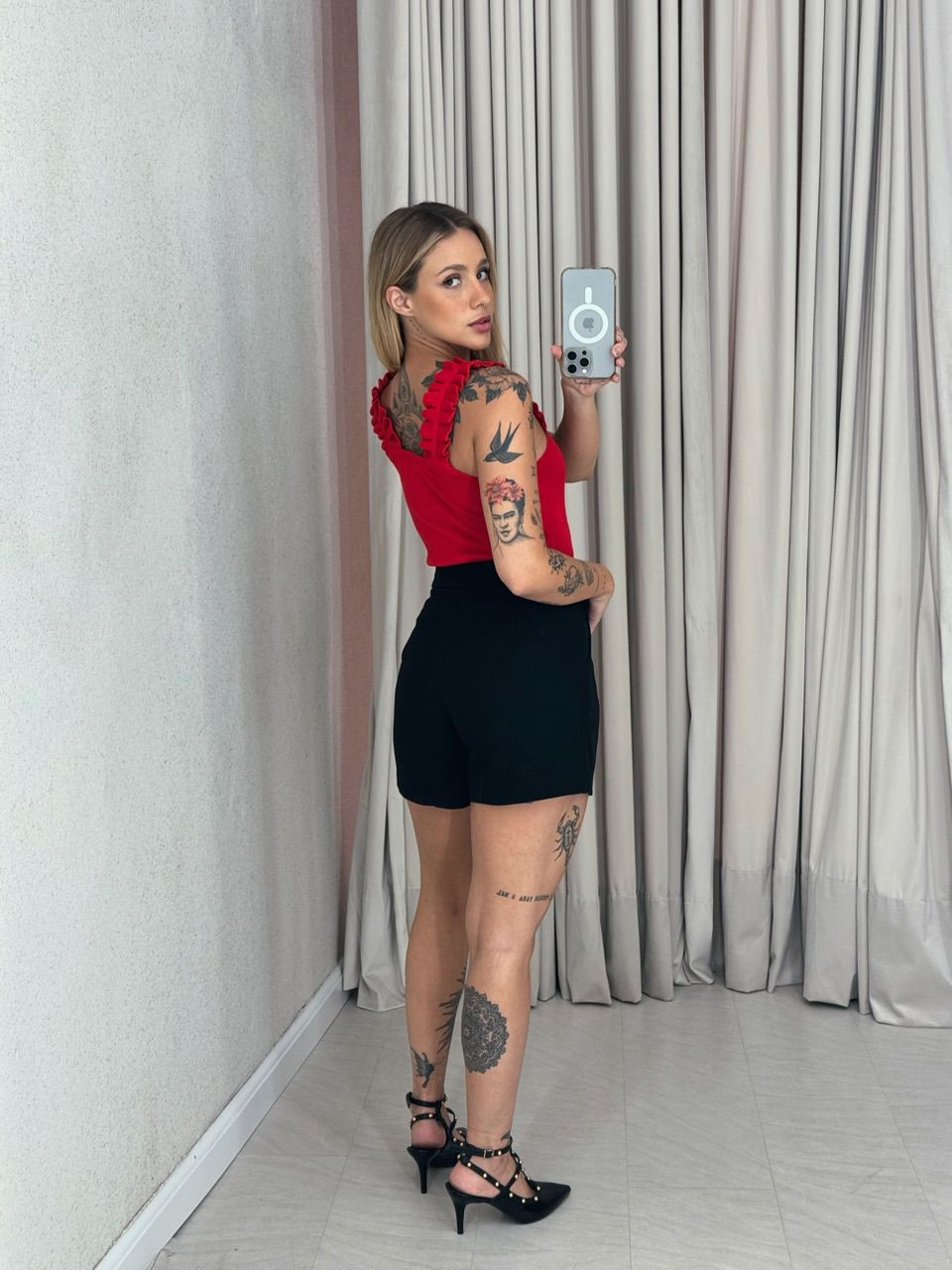 BLUSA ANASTASIA TRICOT VERMELHA