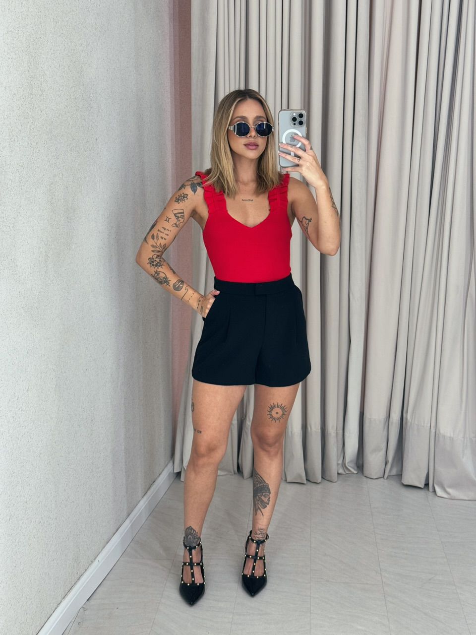 BLUSA ANASTASIA TRICOT VERMELHA